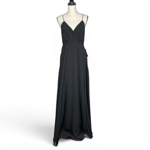 Birdy Grey Elegant Empire Waist Kaia Maxi Dress Size M Minimalist Pocket Wedding